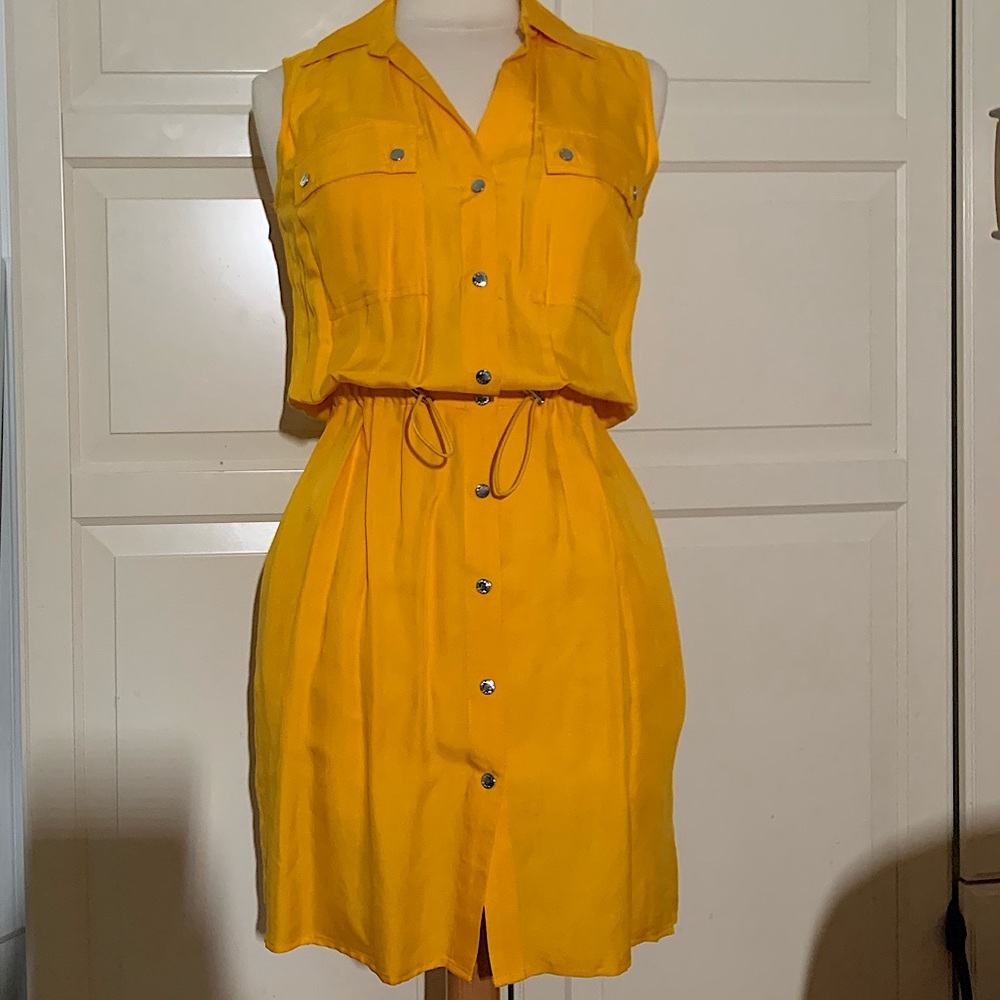 Michael Kors Yellow Safari Dress